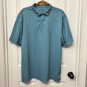Bermuda Sands Geometric Print Panhandle Slim Performance Golf Polo